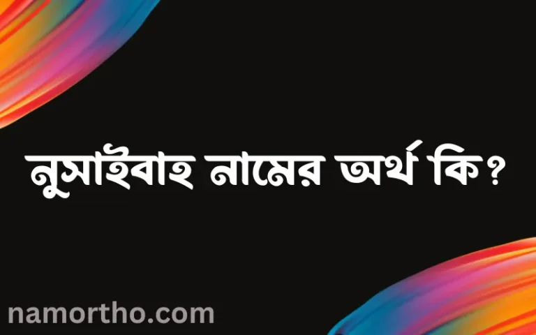 নুসাইবাহ নামের অর্থ কি? ইসলামিক আরবি বাংলা অর্থ এবং নামের তাৎপর্য