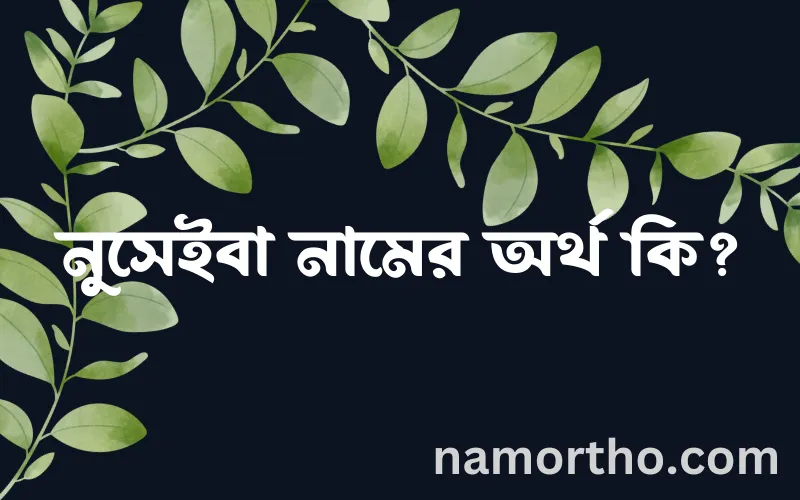 নুসেইবা নামের আর্থ কি?