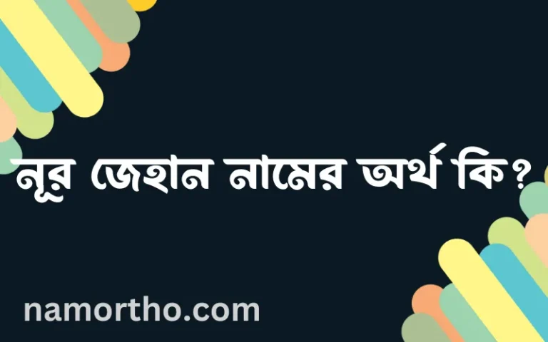 নূর জেহান নামের অর্থ কি? নূর জেহান নামের ইসলামিক অর্থ এবং বিস্তারিত তথ্য সমূহ