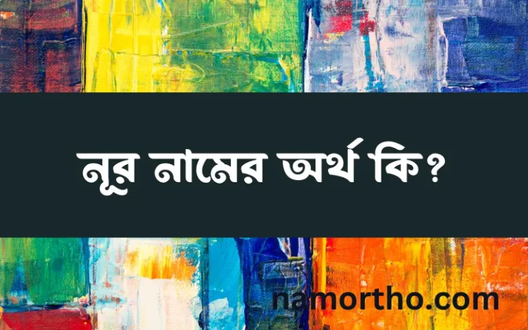 নূর নামের অর্থ কি? নূর নামের বাংলা, আরবি/ইসলামিক অর্থসমূহ