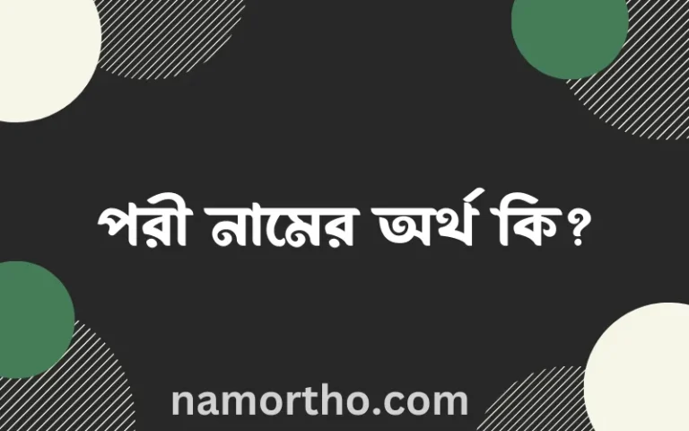 পরী নামের অর্থ কি এবং ইসলাম কি বলে? (বিস্তারিত)