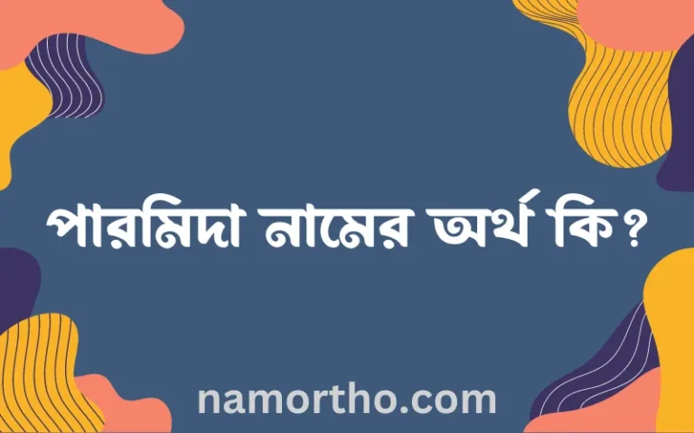 পারমিদা নামের অর্থ কি? পারমিদা নামের বাংলা, আরবি/ইসলামিক অর্থসমূহ