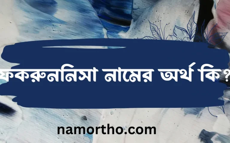 ফকরুননিসা নামের অর্থ কি? ফকরুননিসা নামের বাংলা, আরবি/ইসলামিক অর্থসমূহ