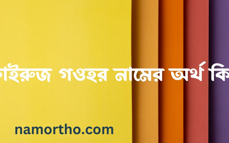 ফাইরুজ গওহর নামের আর্থ কি?