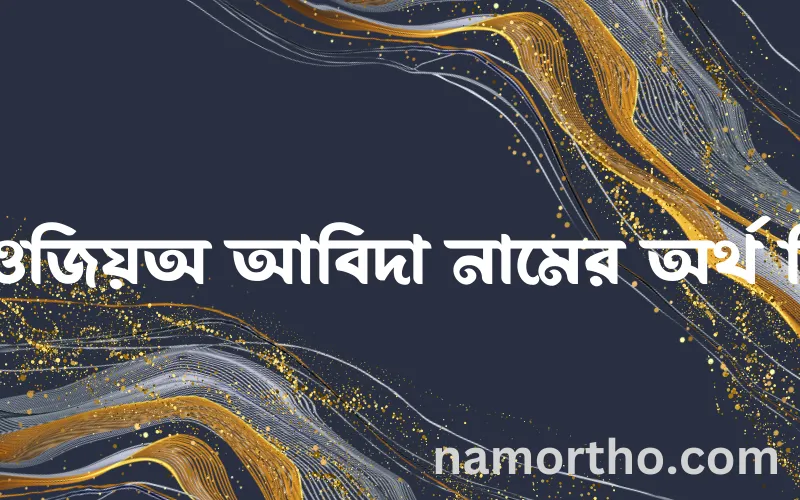 ফাওজিয়অ আবিদা নামের আর্থ কি?