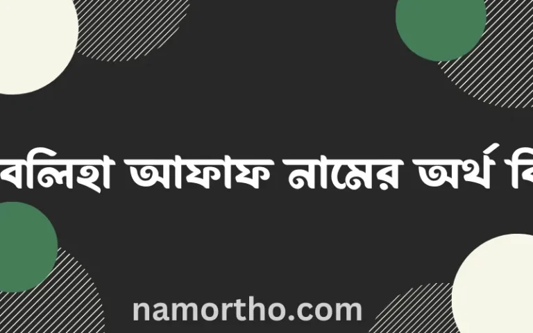 ফাবলিহা আফাফ নামের অর্থ কি? ফাবলিহা আফাফ নামের ইসলামিক অর্থ এবং বিস্তারিত তথ্য সমূহ