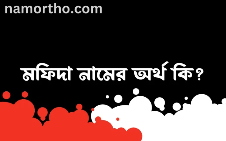 মফিদা নামের অর্থ কি? ইসলামিক আরবি বাংলা অর্থ এবং নামের তাৎপর্য