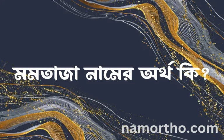 মমতাজা নামের অর্থ কি এবং ইসলাম কি বলে? (বিস্তারিত)