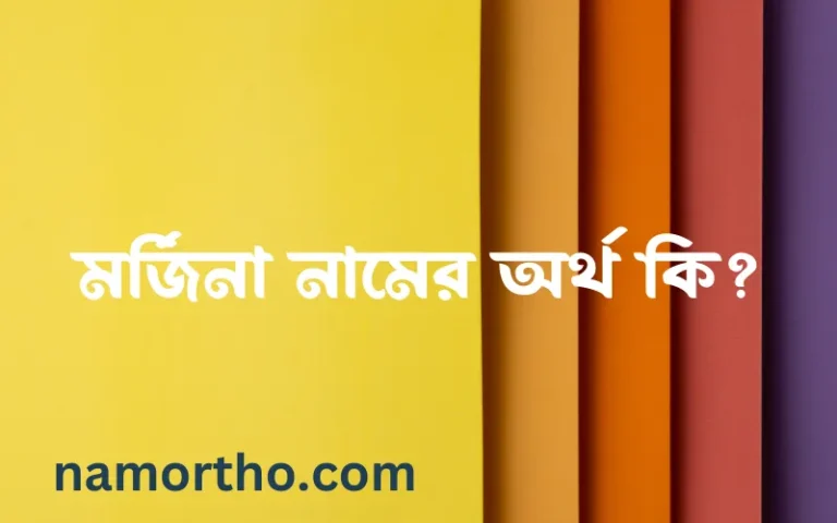 মর্জিনা নামের অর্থ কি, বাংলা ইসলামিক এবং আরবি অর্থ?
