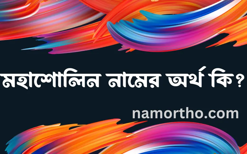 মহাশোলিন নামের আর্থ কি?