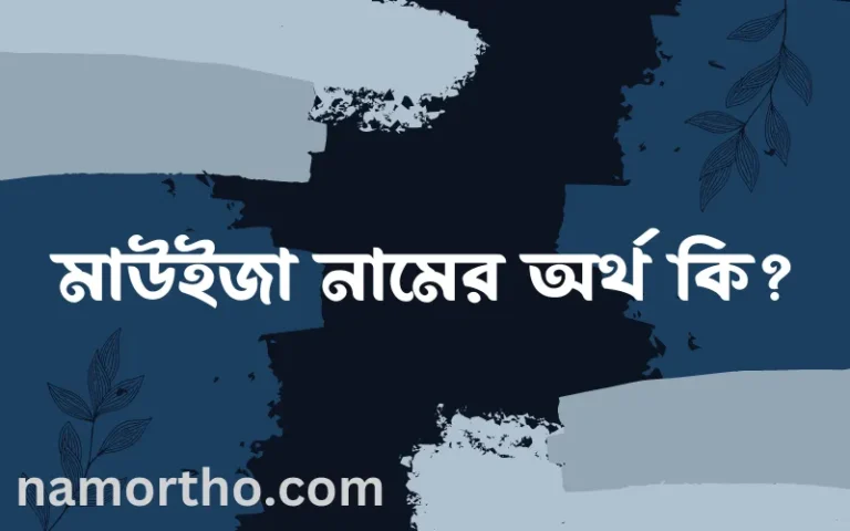মাউইজা নামের অর্থ কি, বাংলা ইসলামিক এবং আরবি অর্থ?