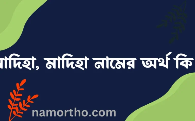 মাদিহা, মাদিহা নামের অর্থ কি? ইসলামিক আরবি বাংলা অর্থ