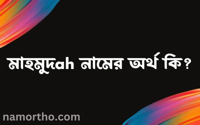মাহমুদah নামের অর্থ কি? ইসলামিক আরবি বাংলা অর্থ
