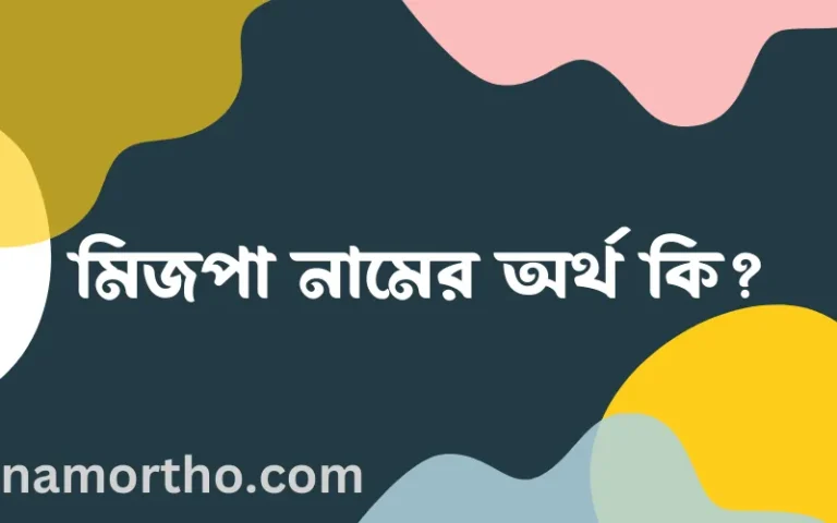 মিজপা নামের বাংলা আরবি ইসলামিক অর্থ কি?