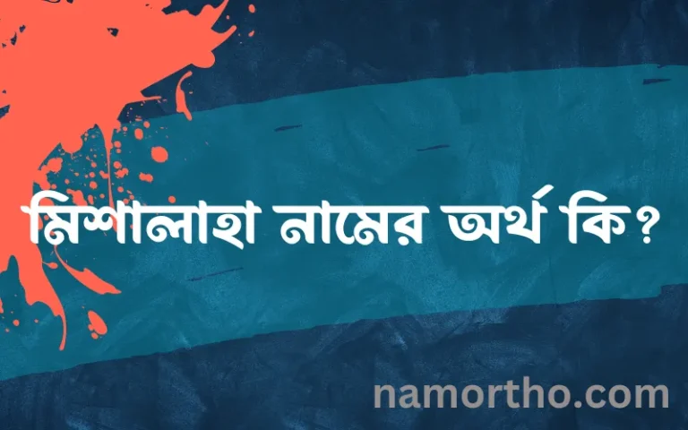 মিশালাহা নামের অর্থ কি? মিশালাহা নামের ইসলামিক অর্থ এবং বিস্তারিত তথ্য সমূহ