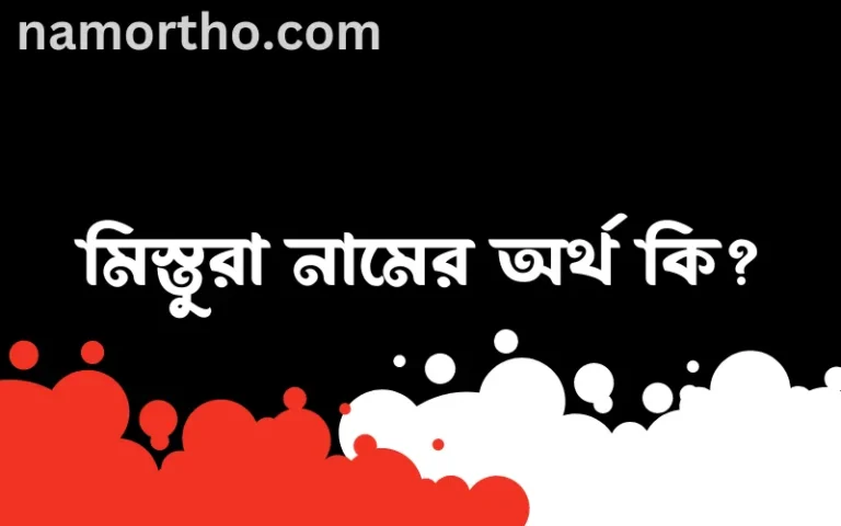 মিস্তুরা নামের অর্থ কি? মিস্তুরা নামের বাংলা, আরবি/ইসলামিক অর্থসমূহ