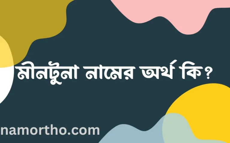 মীনটুনা নামের অর্থ কি, ইসলামিক আরবি এবং বাংলা অর্থ জানুন