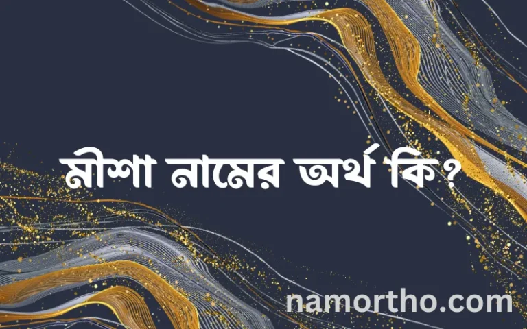 মীশা নামের অর্থ কি এবং ইসলাম কি বলে? (বিস্তারিত)
