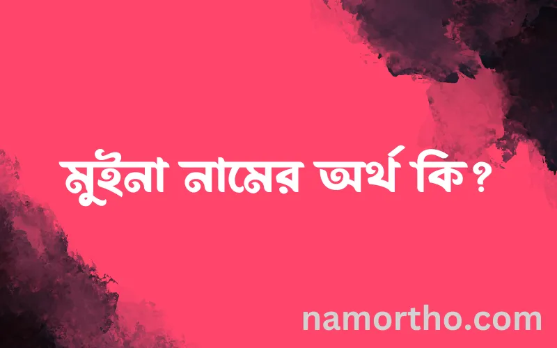 মুইনা নামের আর্থ কি?