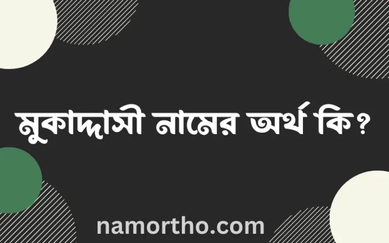 মুকাদ্দাসী নামের অর্থ কি? মুকাদ্দাসী নামের ইসলামিক অর্থ এবং বিস্তারিত তথ্য সমূহ