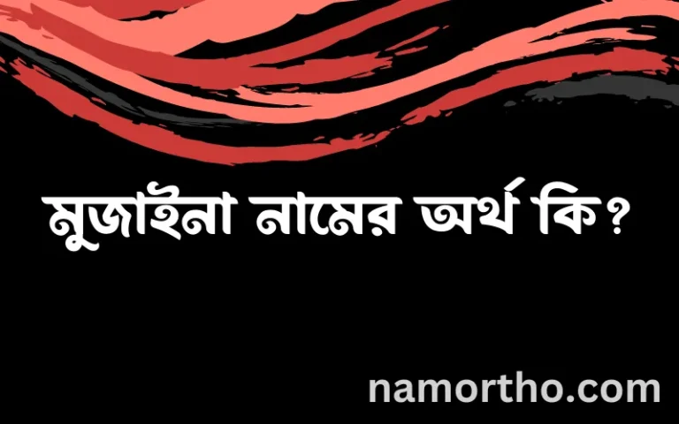 মুজাইনা নামের অর্থ কি? ইসলামিক আরবি বাংলা অর্থ এবং নামের তাৎপর্য