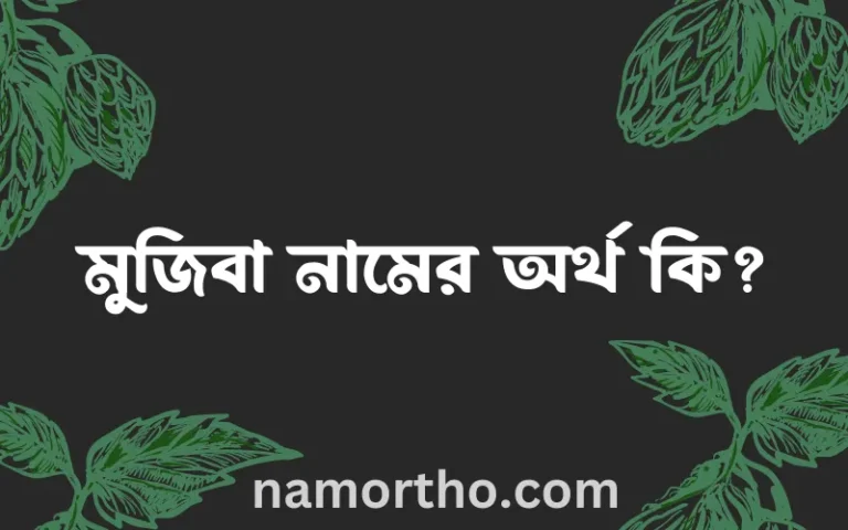 মুজিবা নামের অর্থ কি? ইসলামিক আরবি বাংলা অর্থ