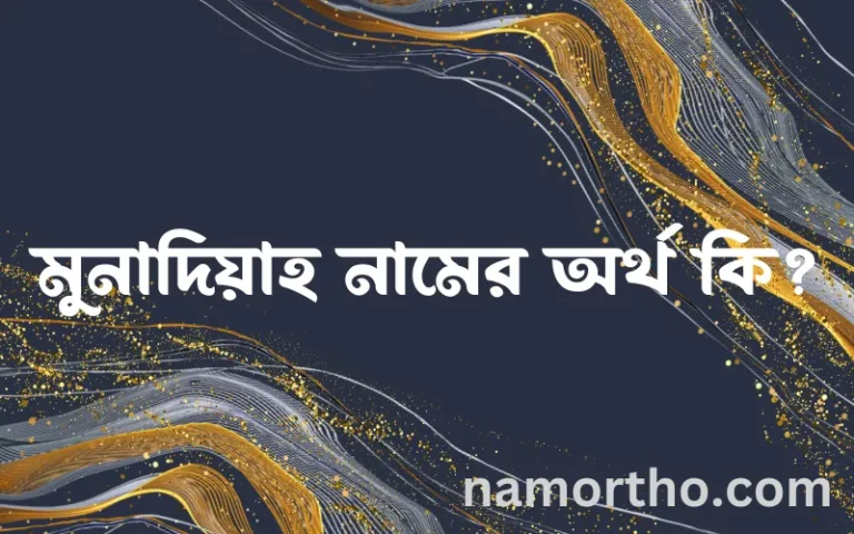 মুনাদিয়াহ নামের অর্থ কি? ইসলামিক আরবি বাংলা অর্থ এবং নামের তাৎপর্য