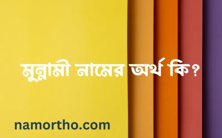 মুন্নামী নামের অর্থ কি? মুন্নামী নামের ইসলামিক অর্থ এবং বিস্তারিত তথ্য সমূহ