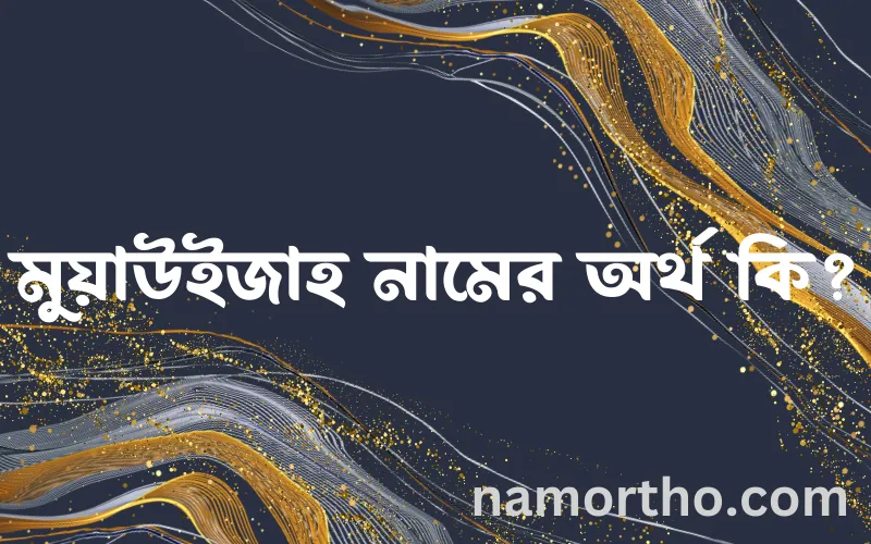 মুয়াউইজাহ নামের আর্থ কি?