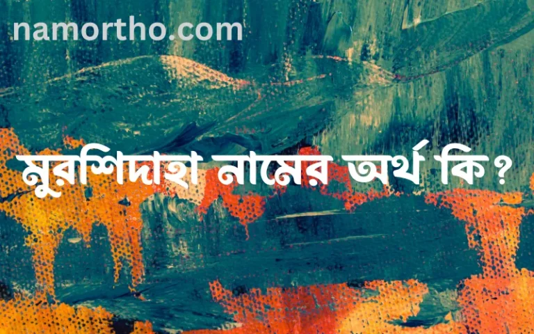 মুরশিদাহা নামের অর্থ কি? (ব্যাখ্যা ও বিশ্লেষণ) জানুন