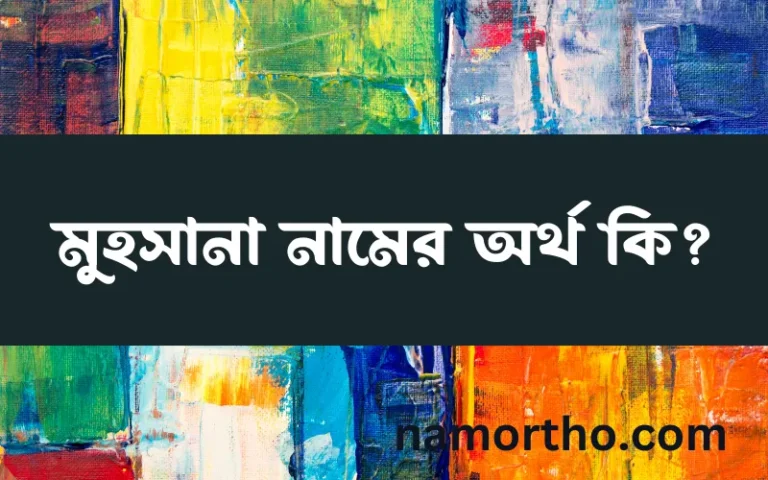 মুহসানা নামের অর্থ কি এবং ইসলাম কি বলে? (বিস্তারিত)