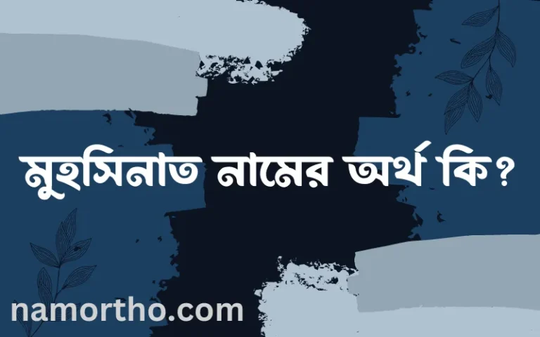 মুহসিনাত নামের অর্থ কি? মুহসিনাত নামের বাংলা, আরবি/ইসলামিক অর্থসমূহ
