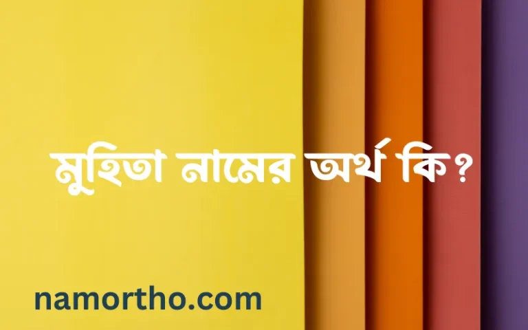 মুহিতা নামের অর্থ কি? মুহিতা নামের বাংলা, আরবি/ইসলামিক অর্থসমূহ