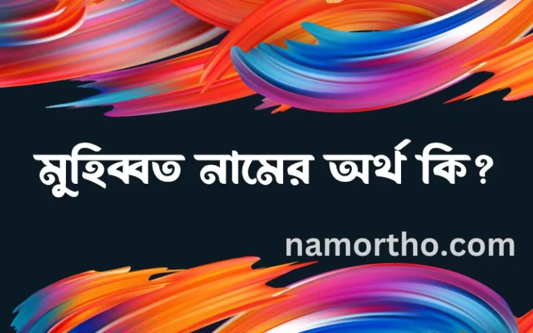 মুহিব্বত নামের অর্থ কি? (ব্যাখ্যা ও বিশ্লেষণ) জানুন