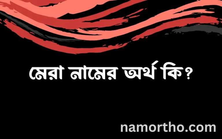 মেরা নামের অর্থ কি? ইসলামিক আরবি বাংলা অর্থ এবং নামের তাৎপর্য