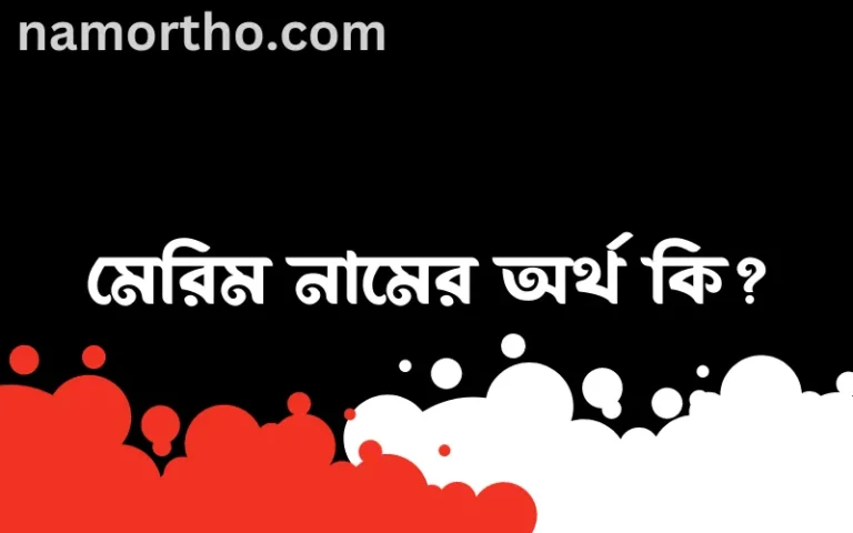 মেরিম নামের অর্থ কি? মেরিম নামের বাংলা, আরবি/ইসলামিক অর্থসমূহ