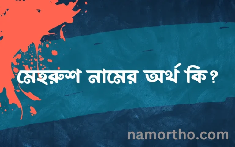 মেহরুশ নামের অর্থ কি? মেহরুশ নামের বাংলা, আরবি/ইসলামিক অর্থসমূহ