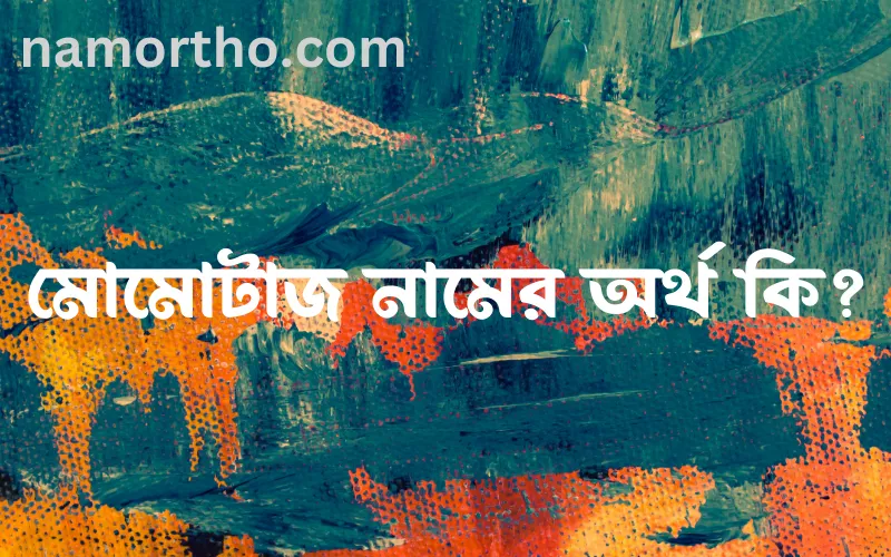 মোমোটাজ নামের আর্থ কি?