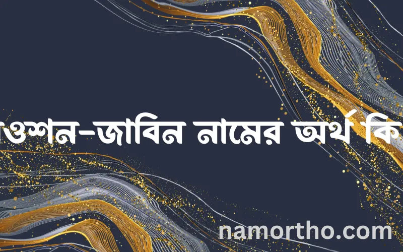 রওশন-জাবিন নামের আর্থ কি?