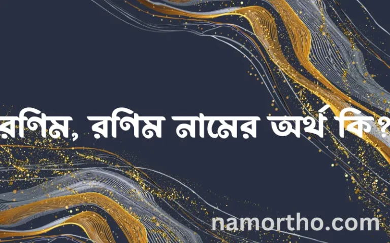 রণিম, রণিম নামের অর্থ কি? রণিম, রণিম নামের বাংলা, আরবি/ইসলামিক অর্থসমূহ