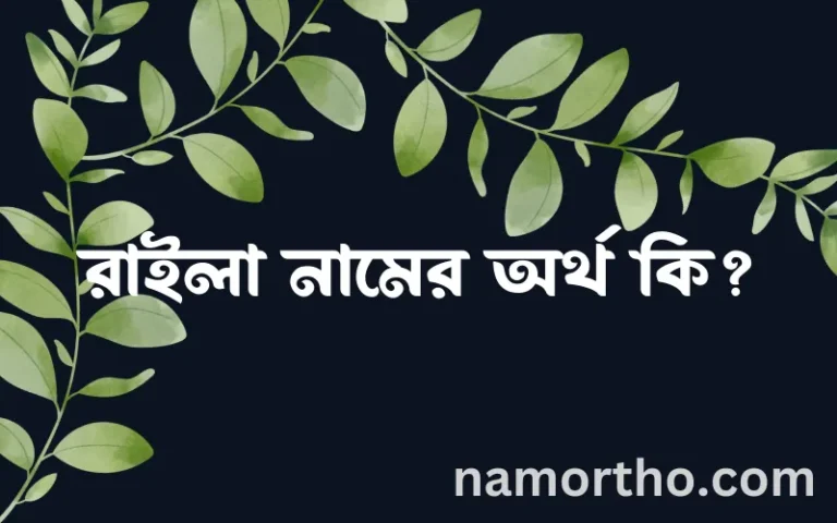 রাইলা নামের অর্থ কি? রাইলা নামের বাংলা, আরবি/ইসলামিক অর্থসমূহ