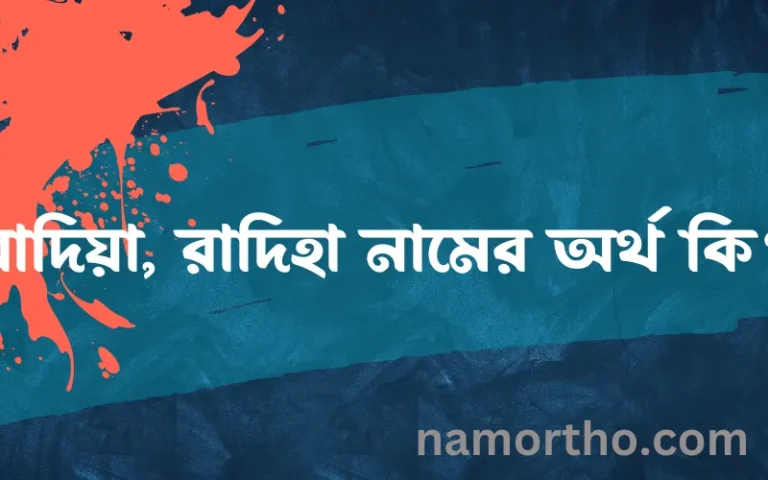 রাদিয়া, রাদিহা নামের অর্থ কি? রাদিয়া, রাদিহা নামের বাংলা, আরবি/ইসলামিক অর্থসমূহ