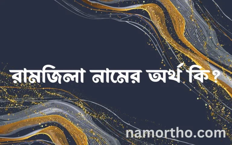 রামজিলা নামের অর্থ কি? রামজিলা নামের বাংলা, আরবি/ইসলামিক অর্থসমূহ