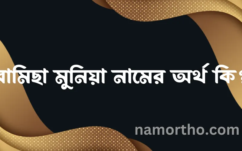 রামিছা মুনিয়া নামের আর্থ কি?