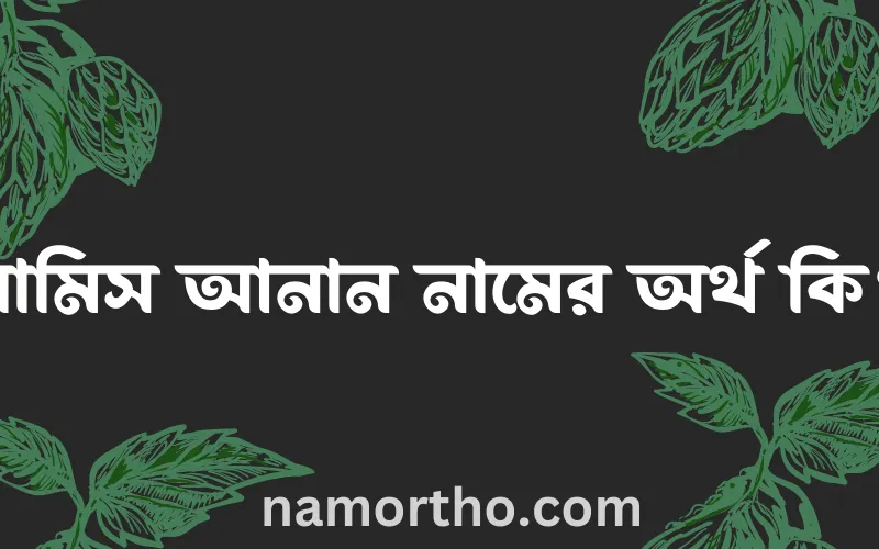 রামিস আনান নামের আর্থ কি?