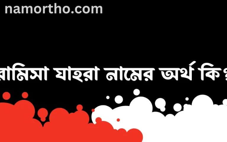 রামিসা যাহরা নামের অর্থ কি? (ব্যাখ্যা ও বিশ্লেষণ) জানুন