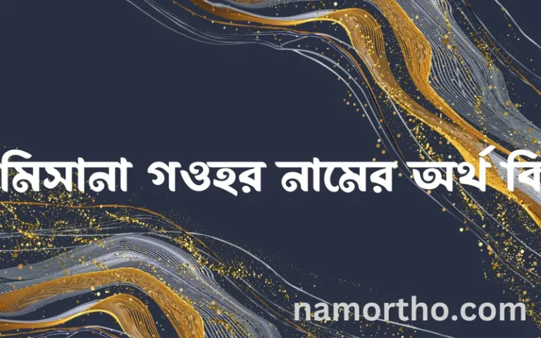 রামিসানা গওহর নামের অর্থ কি? ইসলামিক আরবি বাংলা অর্থ এবং নামের তাৎপর্য