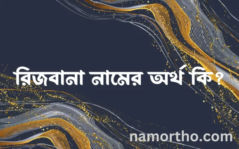 রিজবানা নামের অর্থ কি এবং ইসলাম কি বলে? (বিস্তারিত)