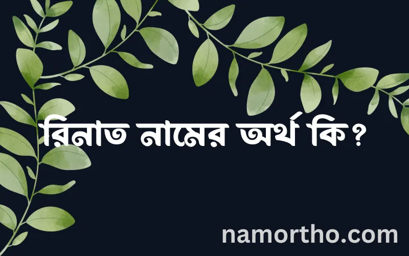 রিনাত নামের আর্থ কি?
