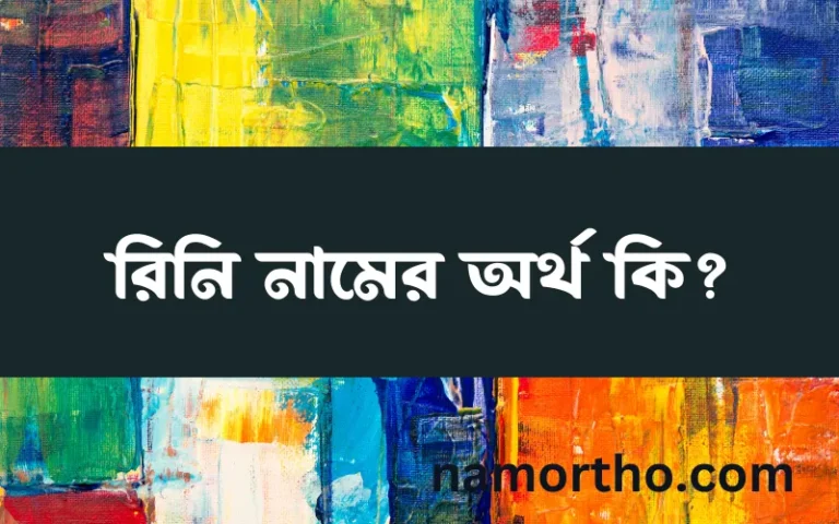 রিনি নামের বাংলা আরবি ইসলামিক অর্থ কি?